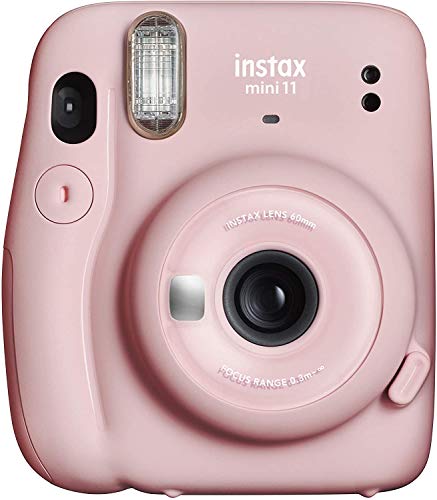 Fujifilm Instax Mini 11 Camera with Fuji Instant Film Twin Pack + Pink Case, Album, Stickers, and More (Blush Pink)