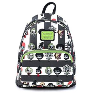 loungefly beetlejuice chibi all over print womens double strap shoulder bag purse