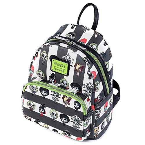 Loungefly Beetlejuice Chibi All Over Print Womens Double Strap Shoulder Bag Purse