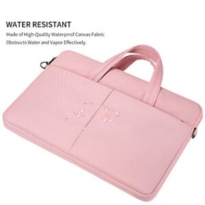 13.3 14 Inch Laptop Case Shoulder Bag Carrying Sleeve for MacBook Air 15.3 M2, HP Chromebook/EliteBook/Stream, Lenovo IdeaPad Flex 5,13.5 Inch Surface Laptop 5, ASUS Dell Acer Samsung Computer, Pink