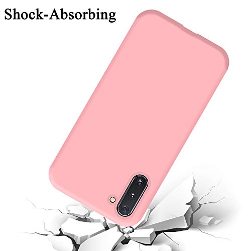 Cadorabo Case Compatible with Samsung Galaxy Note 10 in Liquid Pink - Shockproof and Scratch Resistant TPU Silicone Cover - Ultra Slim Protective Gel Shell Bumper Back Skin