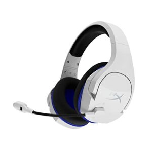 HyperX HHSS1C-KB-WT/G Cloud Stinger Core – Wireless Gaming Headset, for PS4, PS5, PC, Lightweight, Durable Steel Sliders, Noise-Cancelling Microphone - White