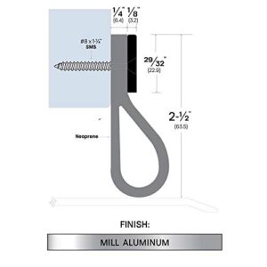 Fire Rated/Aluminum Door Sweep with Neoprene Rubber Extrusion #739 (48")