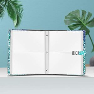 Fintie Photo Album 4x6 Photos - 112 Photos Premium Vegan Leather Cover with Snap Fastener, Portable Wallet Photo Albums, Emerald Illusions