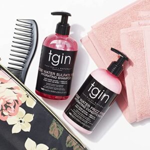 tgin Rose Water Shampoo + Conditioner DUO - For Natural / Dry/Fine/Color Treated Hair - Curls - Waves - Low Porosity - 13oz