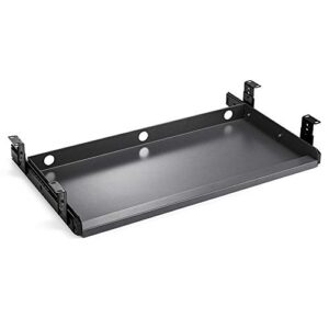 skyzonal keyboard tray under desk heavy-duty metal slide-out platform drawer tray (gray)
