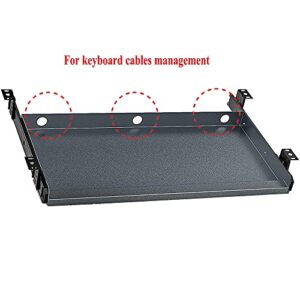 SKYZONAL Keyboard Tray Under Desk Heavy-Duty Metal Slide-Out Platform Drawer Tray (Gray)