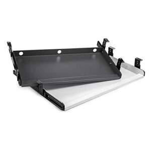 SKYZONAL Keyboard Tray Under Desk Heavy-Duty Metal Slide-Out Platform Drawer Tray (Gray)