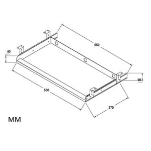 SKYZONAL Keyboard Tray Under Desk Heavy-Duty Metal Slide-Out Platform Drawer Tray (Gray)