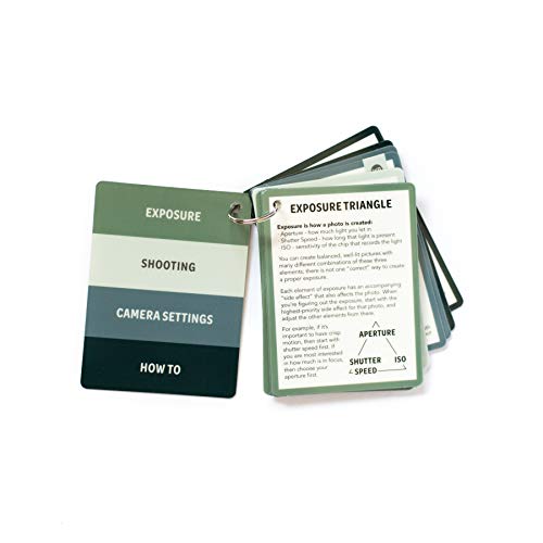 DSLR Cheat Sheet Cards for Canon, Nikon and Sony Cameras - Plastic Quick Reference Photography Cards | Camera Settings, Exposure & Manual Mode (Classic)