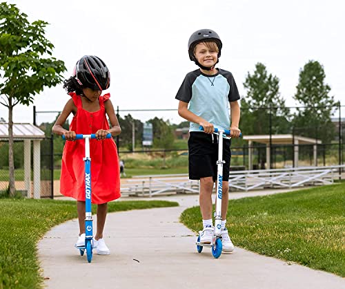 Gotrax KX5 Kick Scooter, 3 Adjustable Heights and 5" Flashing Wheels Kids Scooter, Lightweight Aluminum Alloy Scooter for Kids Boys Girls Age of 4-9 , Blue