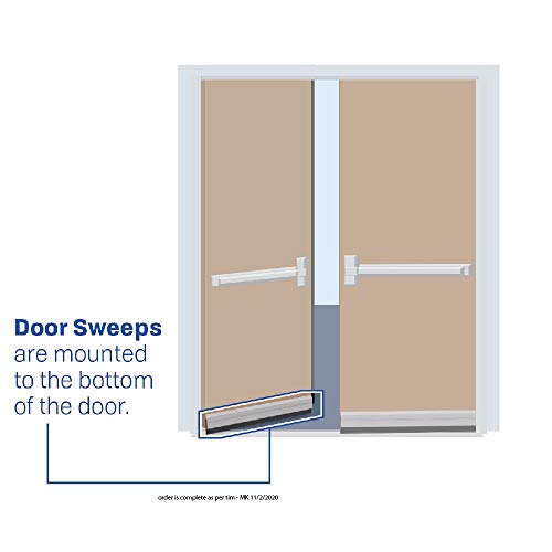 Door Bottom Sweep 1 3/4” W with Neoprene Sweep 1/16” (#7115) (48")