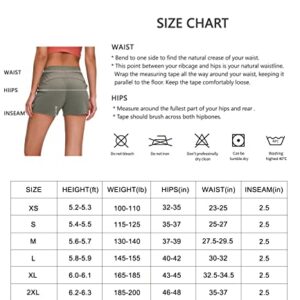 Willit Women's Shorts Hiking Athletic Shorts Yoga Lounge Active Workout Running Shorts Comfy Casual with Pockets Mallard Green L