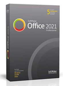 softmaker office 2021 pro - create word documents, spreadsheets and presentations - software for windows 10 / 8 / 7 and mac - compatible with microsoft office word, excel and powerpoint - for 5 pcs