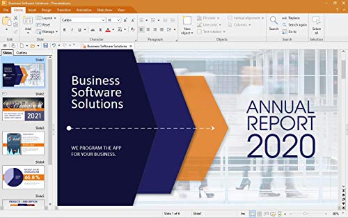 SoftMaker Office 2021 PRO - create word documents, spreadsheets and presentations - software for Windows 10 / 8 / 7 and MAC - compatible with Microsoft Office Word, Excel and PowerPoint - for 5 PCs