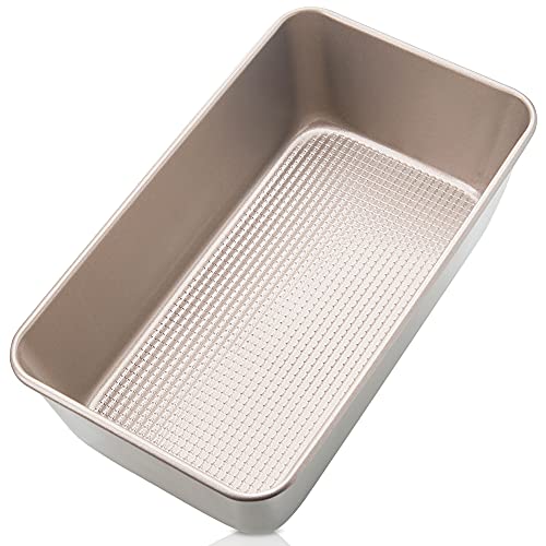 Ultra Cuisine Nonstick Bread Pan - 9.5x5 inch Loaf Pan, 1 lb - Easy Clean, Quality, Durable Bread Tin for Oven Baking Quick Bread, Meatloaf, Banana Bread, Cake - Easy Release, PFOA & PTFE Free Coating