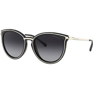 michael kors woman sunglasses light gold/black frame, polar grey gradient lenses, 54mm