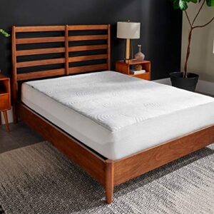 tempur-pedic cool luxury mattress pad, queen, white