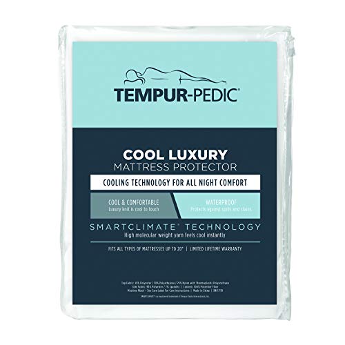 Tempur-Pedic Cool Luxury Mattress Protector, California King, White