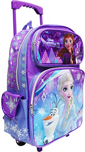 Disney Frozen 2 Elsa & Anna Kids Backpack 16" Rolling/Roller Large Bag 20225