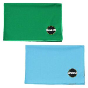 miracle-gro mg10018 cooling towel – [pack of 1] assorted colors - green or teal, moisture wicking, chemical-free, reusable polyester towel