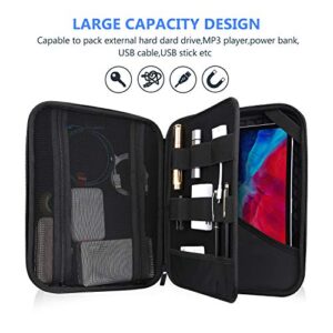 ProCase Portfolio Sleeve Case Organizer Carry Bag for iPad Pro 12.9 6th 2022 / 5th 2021/ 4th 2020/ 3rd 2018, MacBook 11" / Surface Pro X 8-1, Business Travel Briefcase Organizer Bag -Black