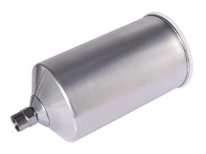 dynastus 1 quart gravity feed paint pot aluminum spray gun cup with nylon snug fitting press fit lid, 3/8" attachment thread