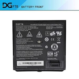 DGTECH 300769-003 Black Battery Replacement for Bose Sounddock Portable Digital Music System SoundLink Air 300769-001 300769-002 300769-004 300770-001 Series 4ICR19/66 (16.8V 32WH/2200MAH)
