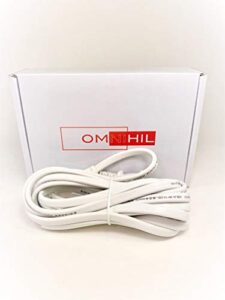 [ul listed] omnihil white 10ft long ac power cord compatible with bose wave radio awr1g1 awr1-1w awr11w lifestyle sa2