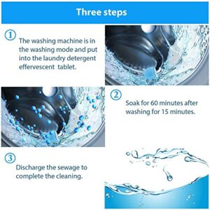 HONANK 15 Pcs Solid Washing Machine Cleaner, Triple Decontamination Effervescent Cleaning Tablets Detergent Cleaner Washer Cleaner,Deep Cleaning Remover for Bath Kitchen Room