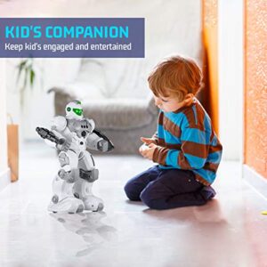 SONOMO Toys for 6-9 Year Old Boys, RC Robot Gifts for Kids Intelligent Programmable Robot with 2.4GHz Sensing Gesture Control - Upgraded Version (White)