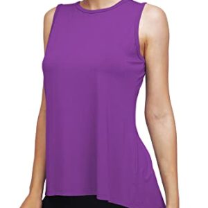 Mippo Womens Workout Tops Yoga Running Tank Tops Tennis Exercise Tops for Women Muslce Tank Sleeveless Summer Workout Shirts Running Tops Clothes for Women Vioket M Violet