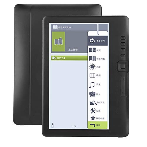 Hoseten e-Book Reader, Waterproof 7 Inch 480P Electronic Book Brightness Adjustable for Win 7/10 for XP for Vista(4G Memory)