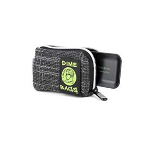 Dime Bags All-in-One Padded Pouch with Accessory Tray and Carbon Filter Pocket (8 Inch, Black)