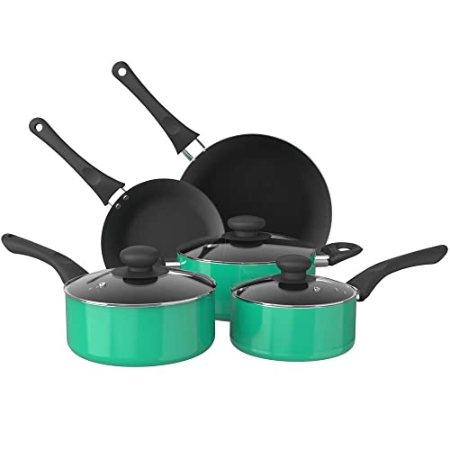 Aluminum Alloy Non-Stick Cookware Set, Pots and Pans - 8-Piece Set (Green)