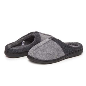 Skysole Boy’s Clog Slippers, Lightweight and Comfortable Indoor Slip-Ons with Rubber Soles, Grey, Size 2/3