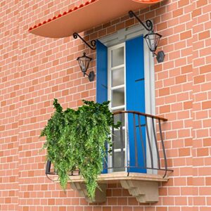 HAPLIA Artificial Plants Vines Ferns Persian Rattan Fake Plant Faux Hanging Boston Fern Flowers Vine Outdoor UV Resistant Plastic Plants for Wall Indoor Hanging Baskets Wedding Garland Decor-2 pcs