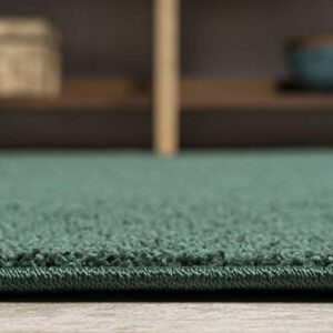 JONATHAN Y SEU100L-3 Haze Solid Low-Pile Indoor Area-Rug Casual Contemporary Solid Traditional Easy-Cleaning Bedroom Kitchen Living Room Non Shedding, 3 ft x 5 ft, Emerald