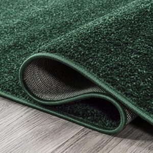 JONATHAN Y SEU100L-3 Haze Solid Low-Pile Indoor Area-Rug Casual Contemporary Solid Traditional Easy-Cleaning Bedroom Kitchen Living Room Non Shedding, 3 ft x 5 ft, Emerald