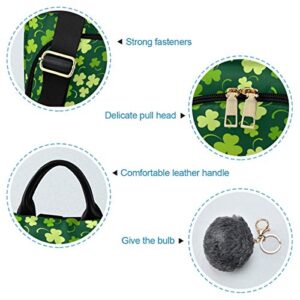 ALAZA St Patricks Day Shamrock Backpack with Keychain for Woman