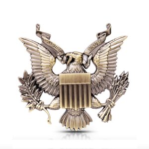 united states military us army metal car emblem sticker decal (bronze)
