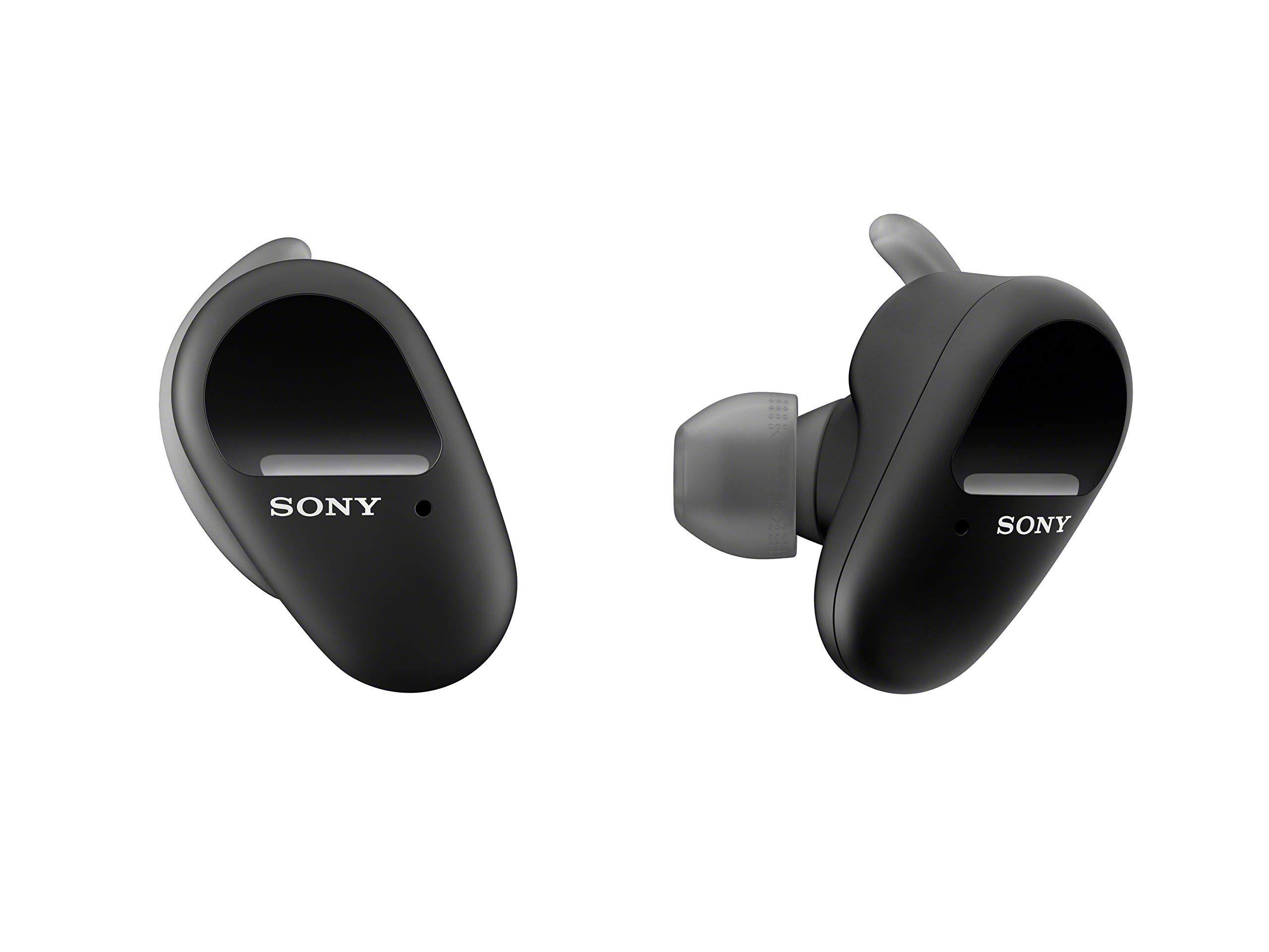 Sony WF-SP800N Truly Wireless Sports In-Ear Noise Canceling Headphones with Mic For Phone Call And Alexa Voice Control, Black (Renewed)