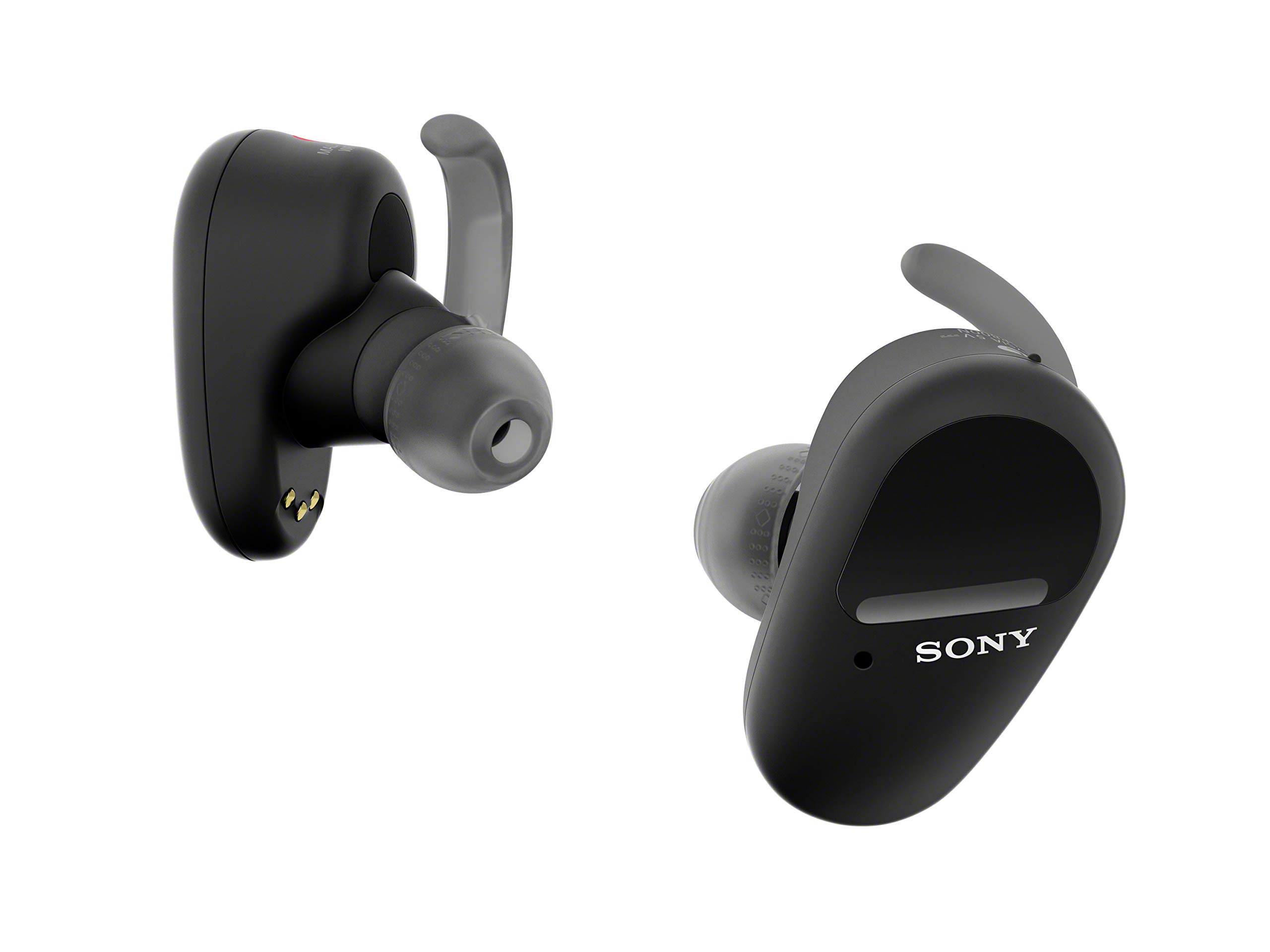 Sony WF-SP800N Truly Wireless Sports In-Ear Noise Canceling Headphones with Mic For Phone Call And Alexa Voice Control, Black (Renewed)