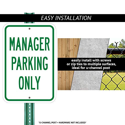 No Parking This Space Reserved | 18" x 24" Heavy-Gauge Aluminum Rust Proof Parking Sign | Protect Your Business & Municipality | Made in The USA