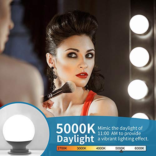 hansang Vanity Light Bulb 5000K Daylight 8 Pack G25 LED Globe Light Bulb for Bathroom Vanity Mirror Decorative,E26 Medium Base, 5W 60W Incandescent Equivalent,500LM,Non-dimmable