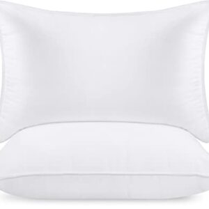 Utopia Bedding Bed Pillows for Sleeping (White), Standard Size, Set of 2, Hotel Pillows, Cooling Pillows for Side, Back or Stomach Sleepers