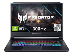 acer predator triton 500 pt515-52-742j gaming laptop, intel i7-10875h, nvidia geforce rtx 2080 super, 15.6" fhd nvidia g-sync display, 300hz, 32gb dual-channel ddr4, 512gb nvme ssd, rgb backlit kb