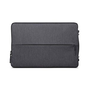 lenovo urban sleeve for 13-inch laptop/notebook/tablet - water resistant - padded compartments, zippered accessory storage - reinforced rubber corners - extendable handle - gx40z50941 - charcoal grey