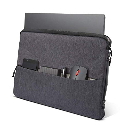 Lenovo Urban Sleeve for 13-inch Laptop/Notebook/Tablet - Water Resistant - Padded Compartments, Zippered Accessory Storage - Reinforced Rubber Corners - Extendable Handle - GX40Z50941 - Charcoal Grey