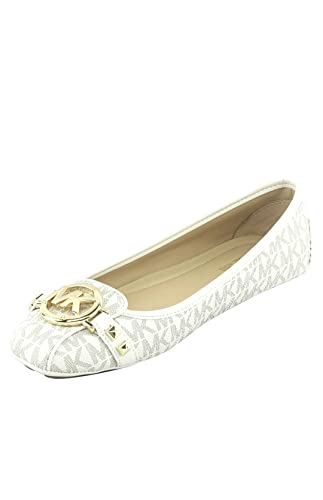 Michael Kors Women's Fulton Moccasin (Vanilla PVC, Numeric_8_Point_5)